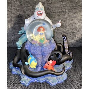 Disney Little Mermaid Ursula Sculpture with Mini Snow Globe rare (read)